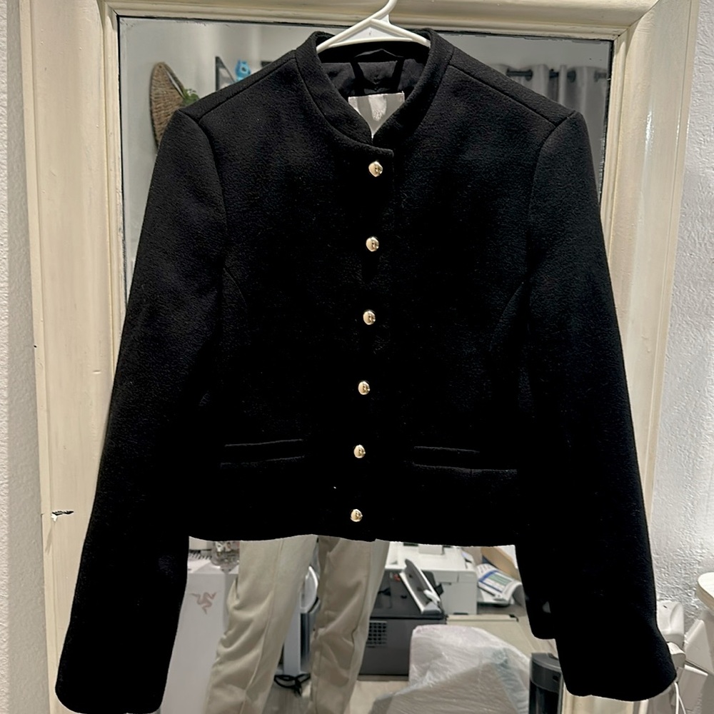 Thick - Elegant Old Money Black Women's Jacket , Blazer